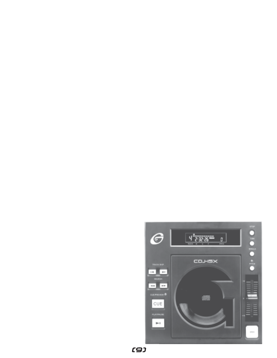 Instrucciones de manejo, Instrucciones de punto de referencia, Resolución de problemas | Especificaciones | Gemini CDJ-15X User Manual | Page 9 / 12