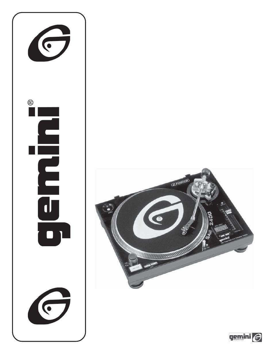 Gemini SA-2400 User Manual | 20 pages