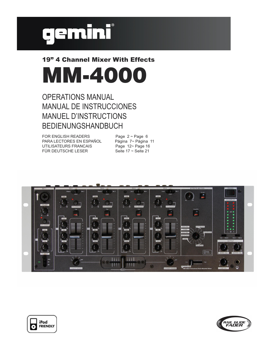 Gemini MM-4000 User Manual | 23 pages