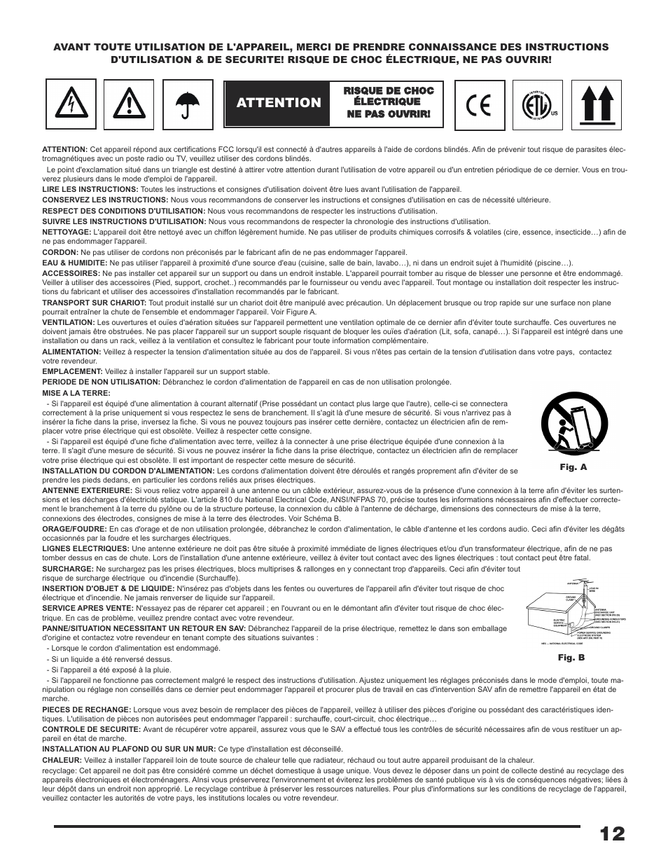 Mm-4000 manual french.qxp_mm-3000, Attention | Gemini MM-4000 User Manual | Page 12 / 23