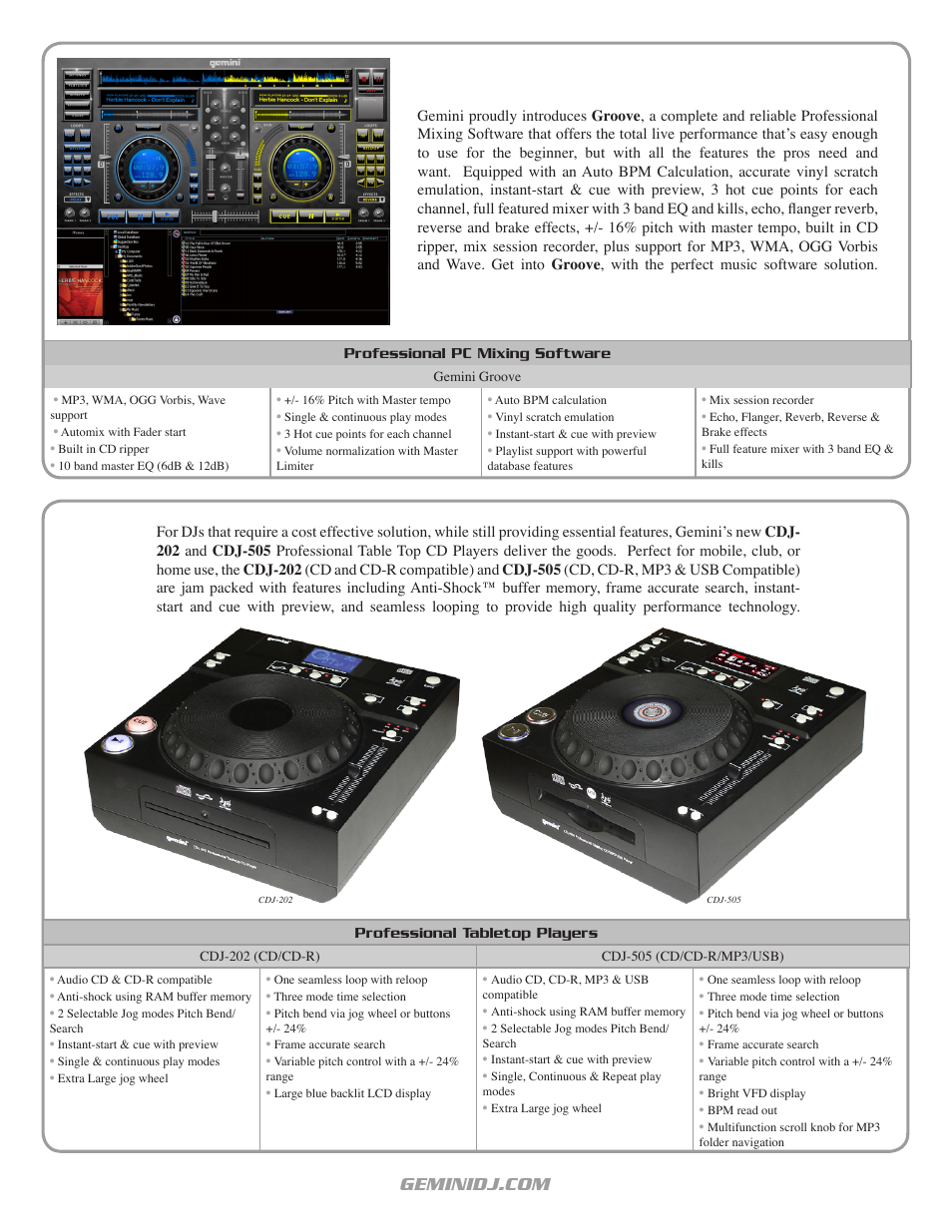 Gemini CDMP-5000 User Manual | Page 3 / 4