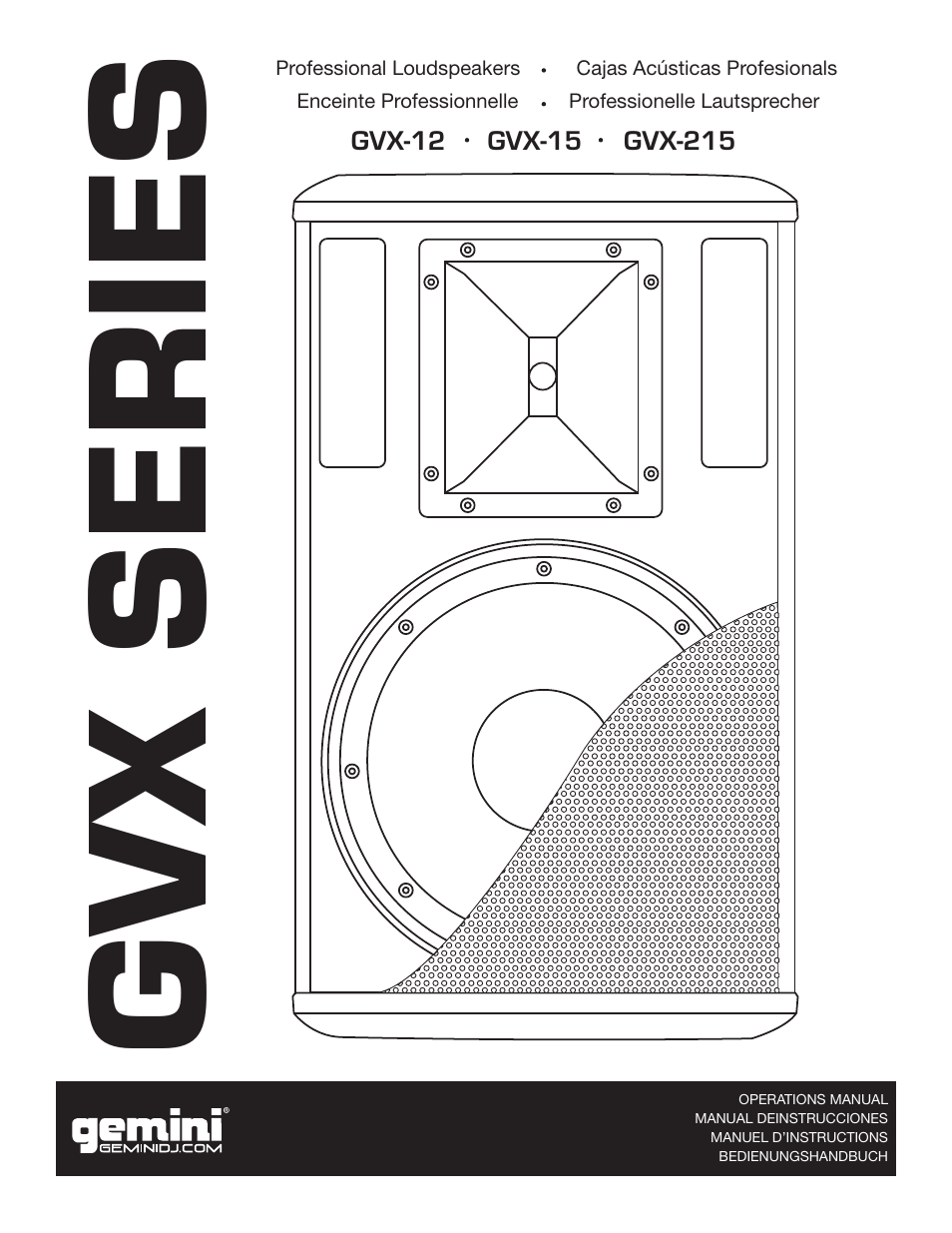 Gemini GVX-15 User Manual | 9 pages