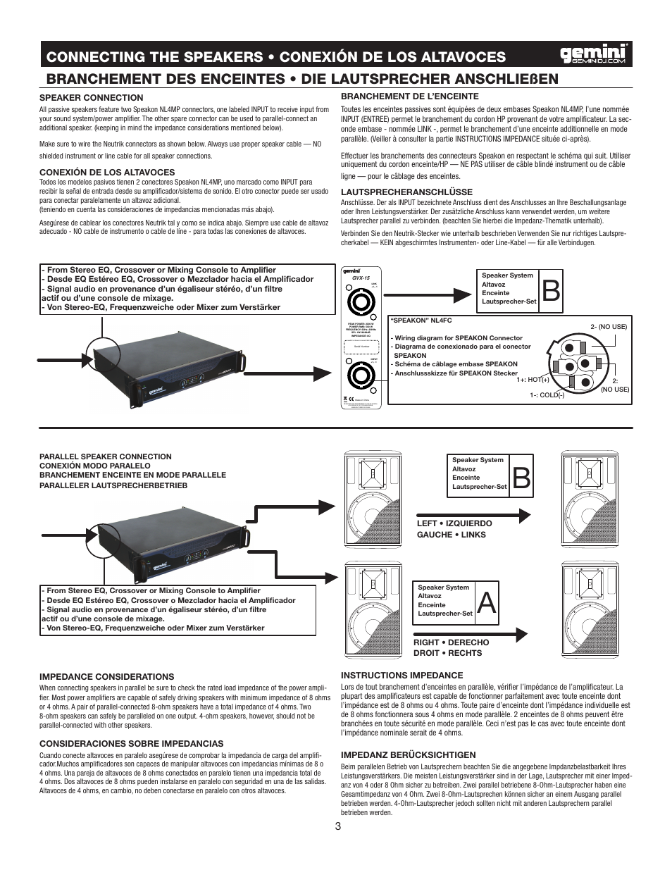 Gemini GVX-15 User Manual | Page 3 / 9