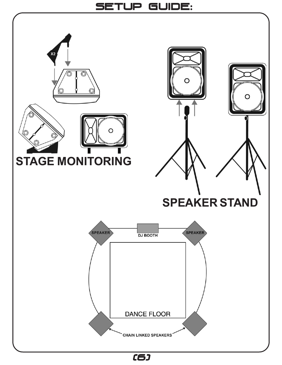 Stage monitoring speaker stand | Gemini GX-200 User Manual | Page 6 / 12