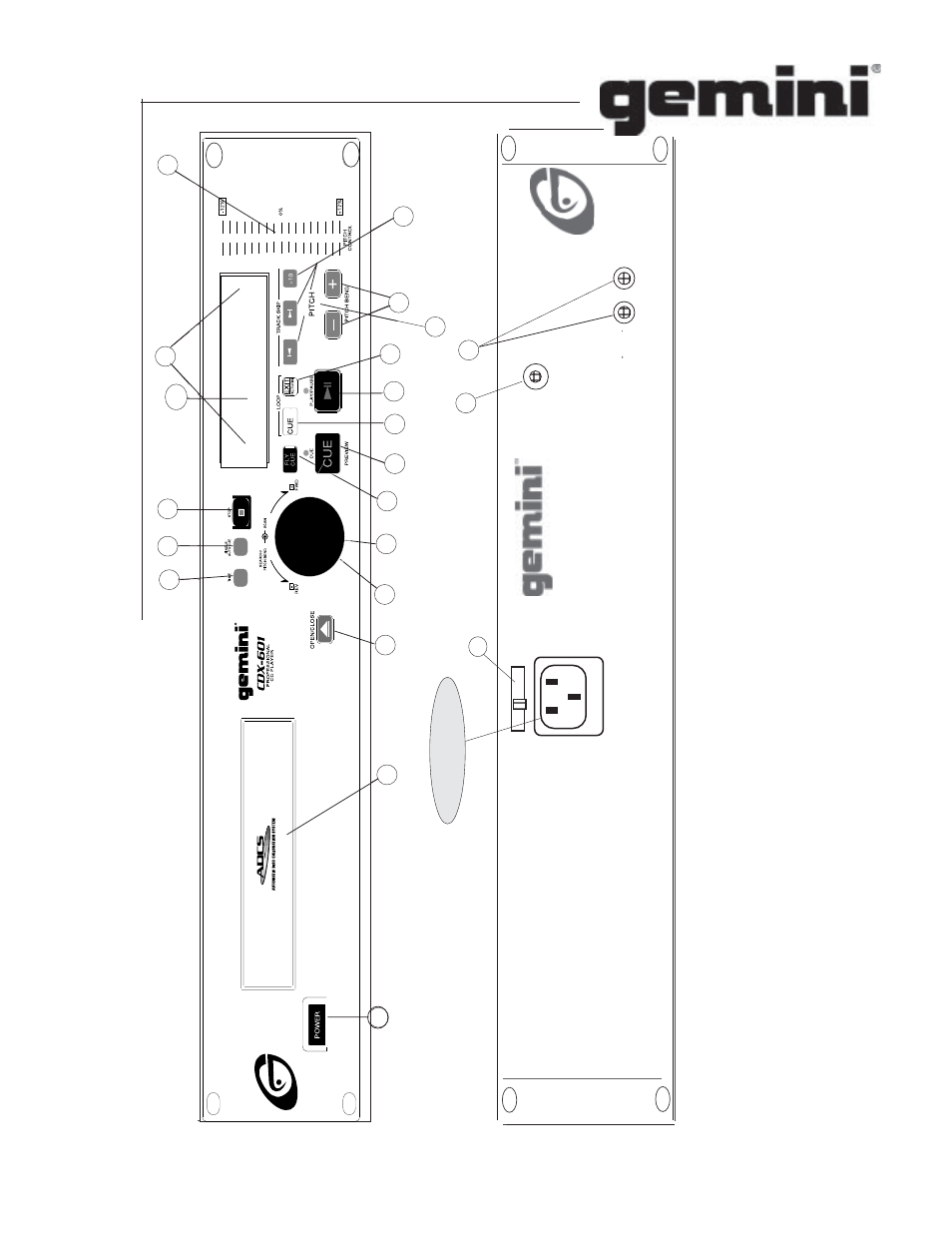 Gemini CDX-601 User Manual | Page 3 / 14