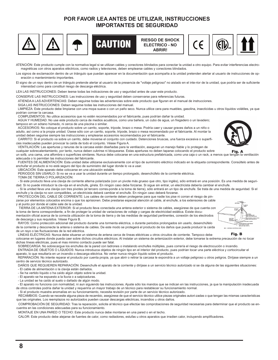 Caution | Gemini CDM-3200 User Manual | Page 8 / 24