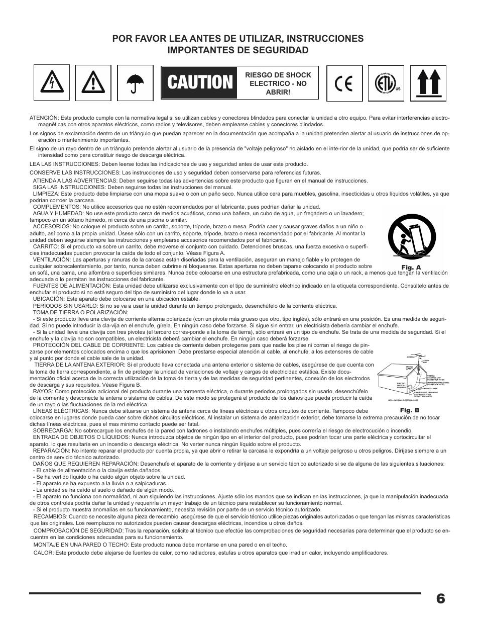 Cdx-1250 manual spanish.qxp_layout 1, Caution | Gemini CDX-1250 User Manual | Page 6 / 19