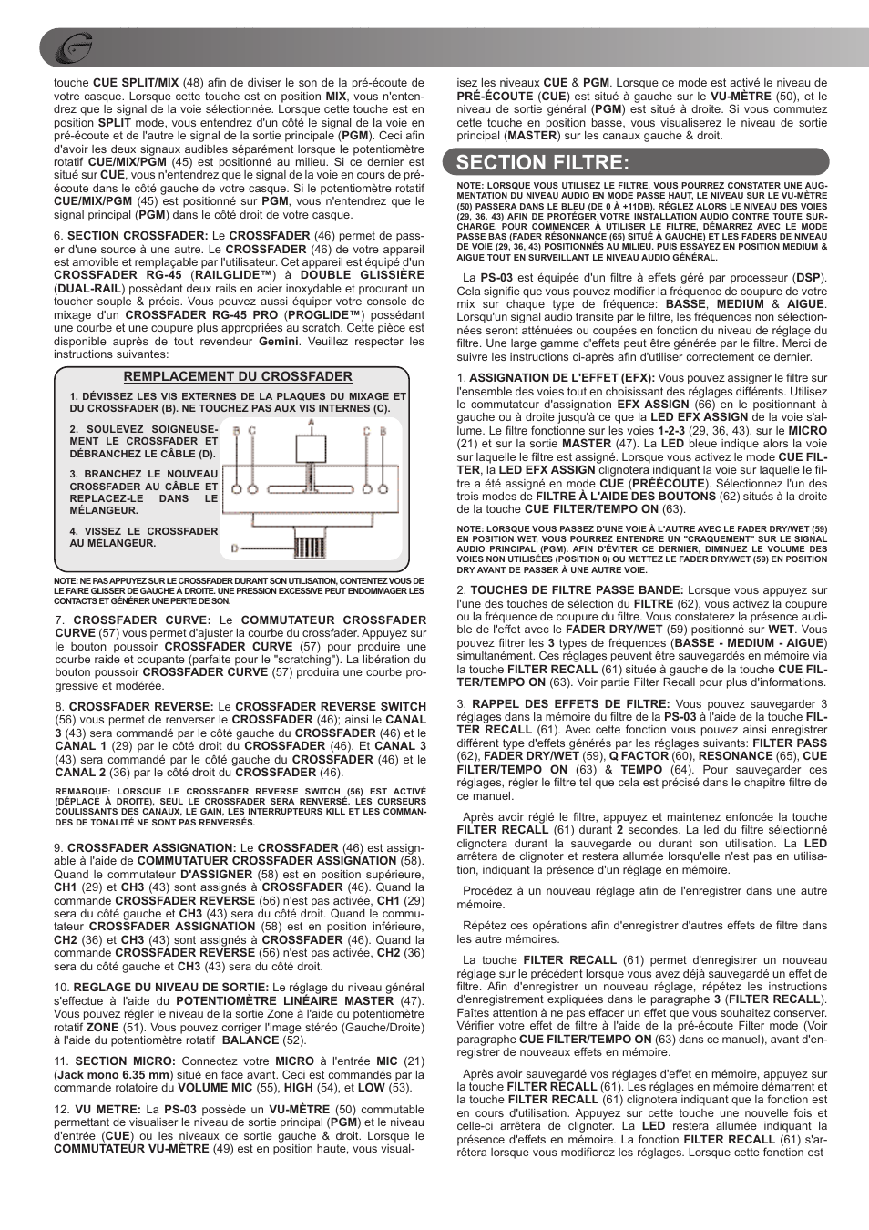 Gemini PS-03 User Manual | Page 14 / 16
