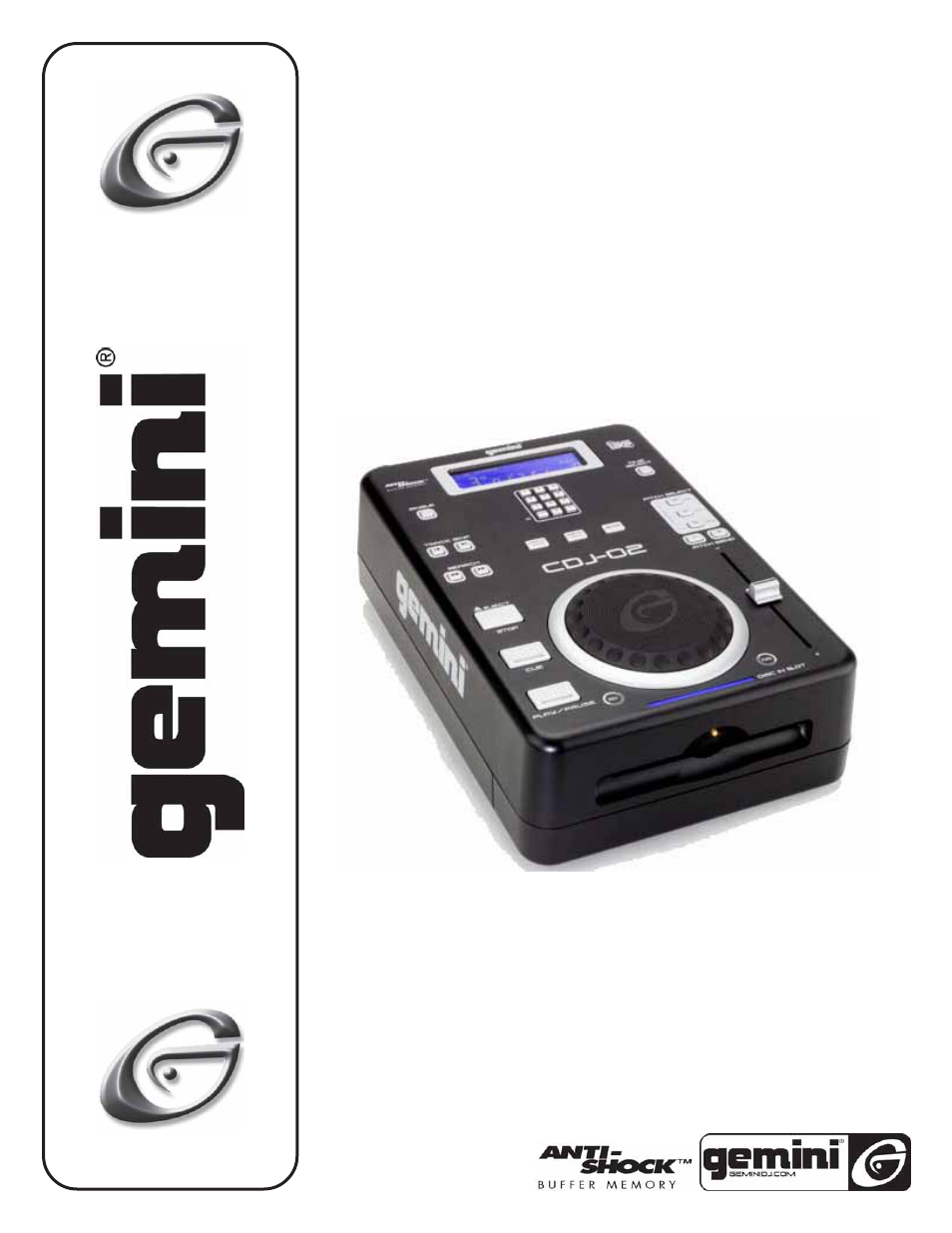 Gemini CDJ-02 User Manual | 12 pages