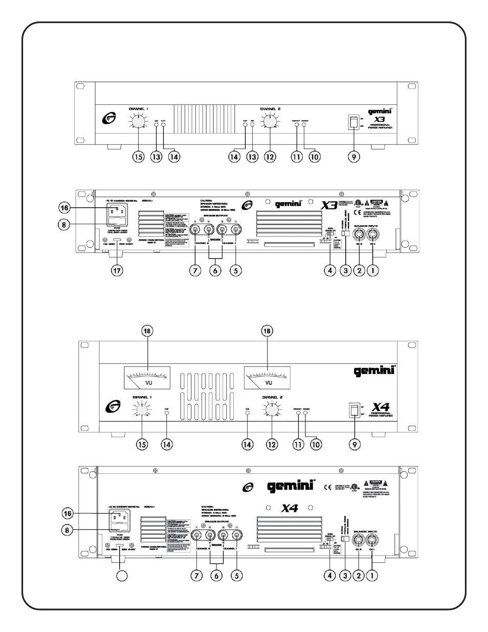 X4 x1 / x2 / x3 | Gemini X3 User Manual | Page 2 / 7