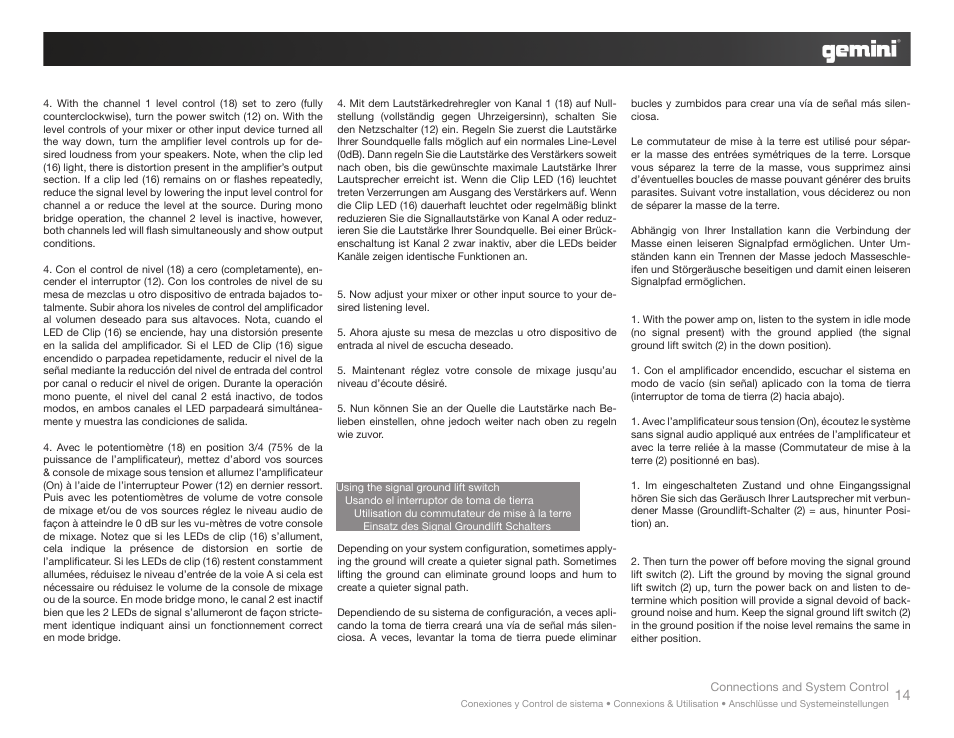Gemini XP-3000 User Manual | Page 14 / 23