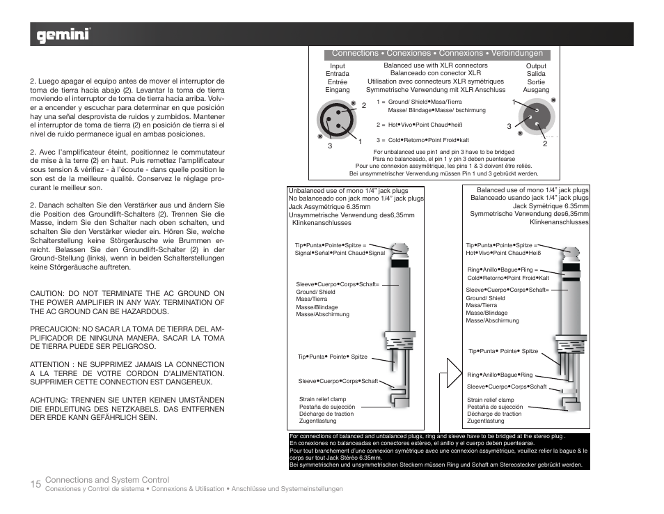 Gemini XP-3000 User Manual | Page 15 / 23