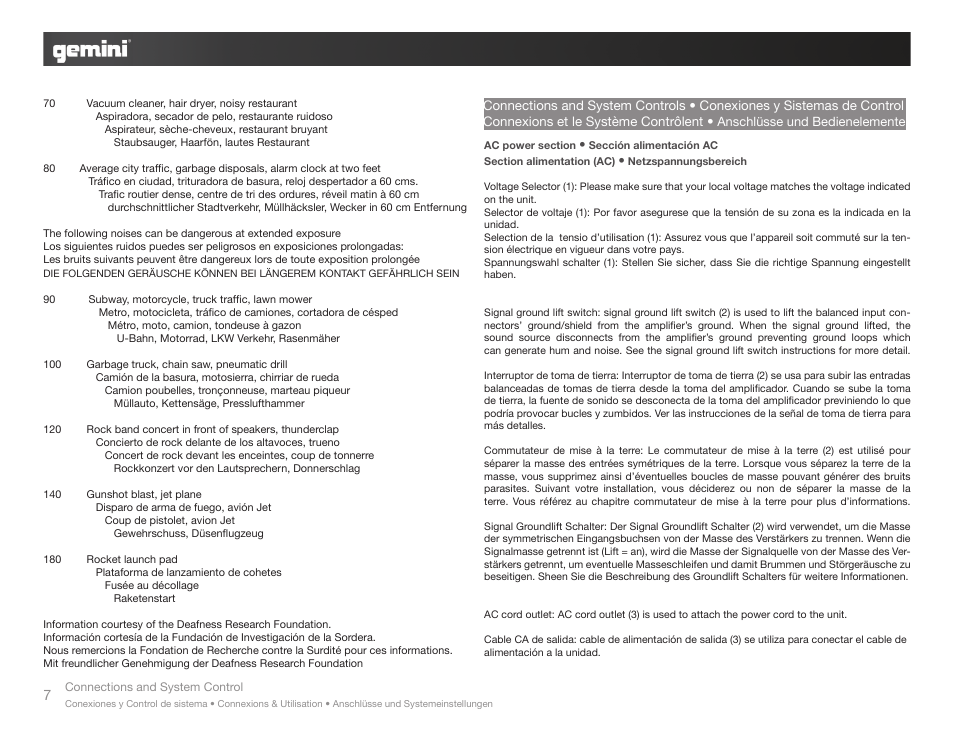 Gemini XP-3000 User Manual | Page 7 / 23