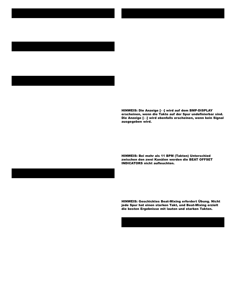 Einleitung, Funktionen, Vorsichtsmaßnahmen | Anschlüsse, Bedienung, Technische daten | Gemini BPM-1 User Manual | Page 4 / 8
