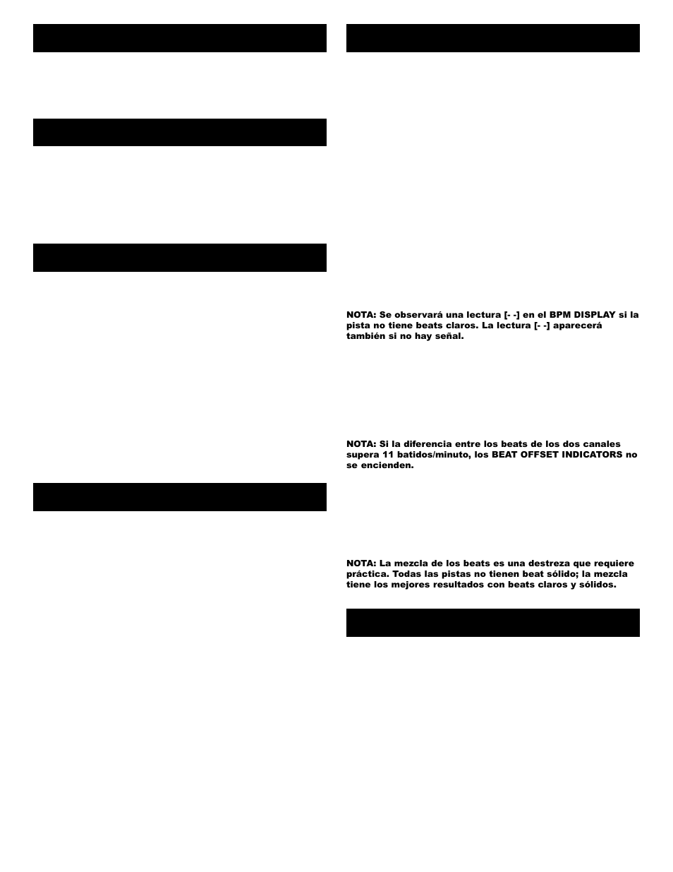 Introducción, Características, Precauciones | Conexiones, Funcionamiento, Especificaciones técnicas | Gemini BPM-1 User Manual | Page 5 / 8
