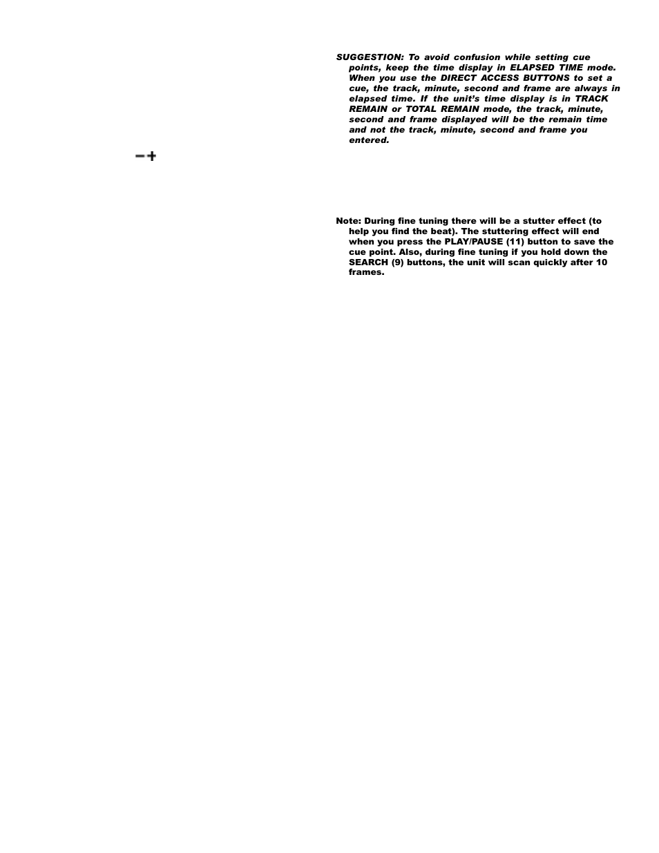 Operating instructions, Cue instructions, And/or | Trouble shooting, Specifications | Gemini CDJ-30 User Manual | Page 4 / 17