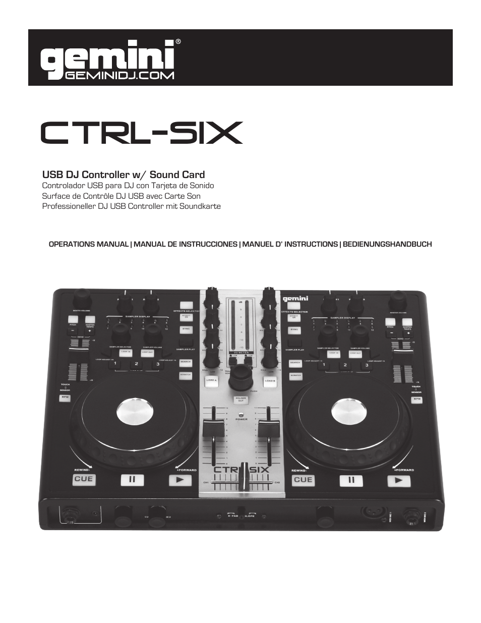 Gemini CTRL-SIX User Manual | 28 pages