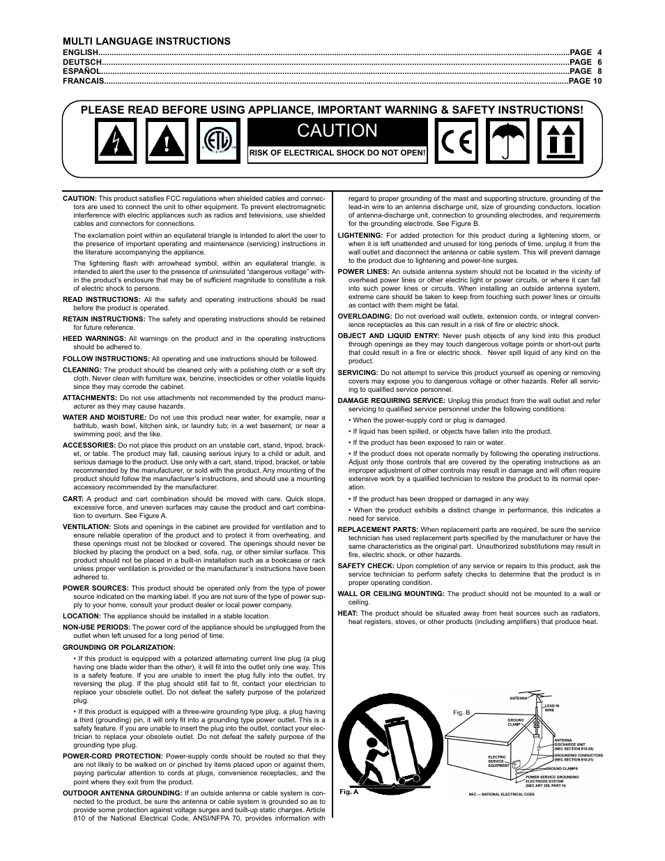Caution | Gemini TT-03 User Manual | Page 2 / 12