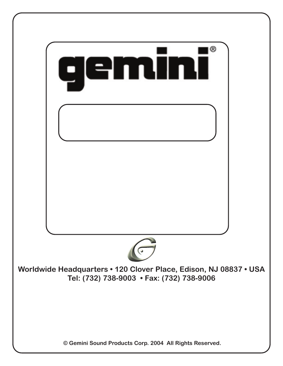 Gemini CDX-02 User Manual | Page 12 / 12