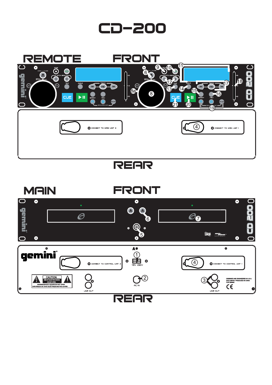 Gemini CD-200 User Manual | Page 3 / 12