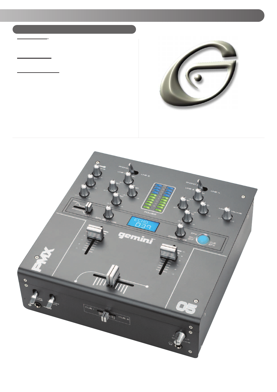 Gemini PMX-05 User Manual | Page 9 / 20