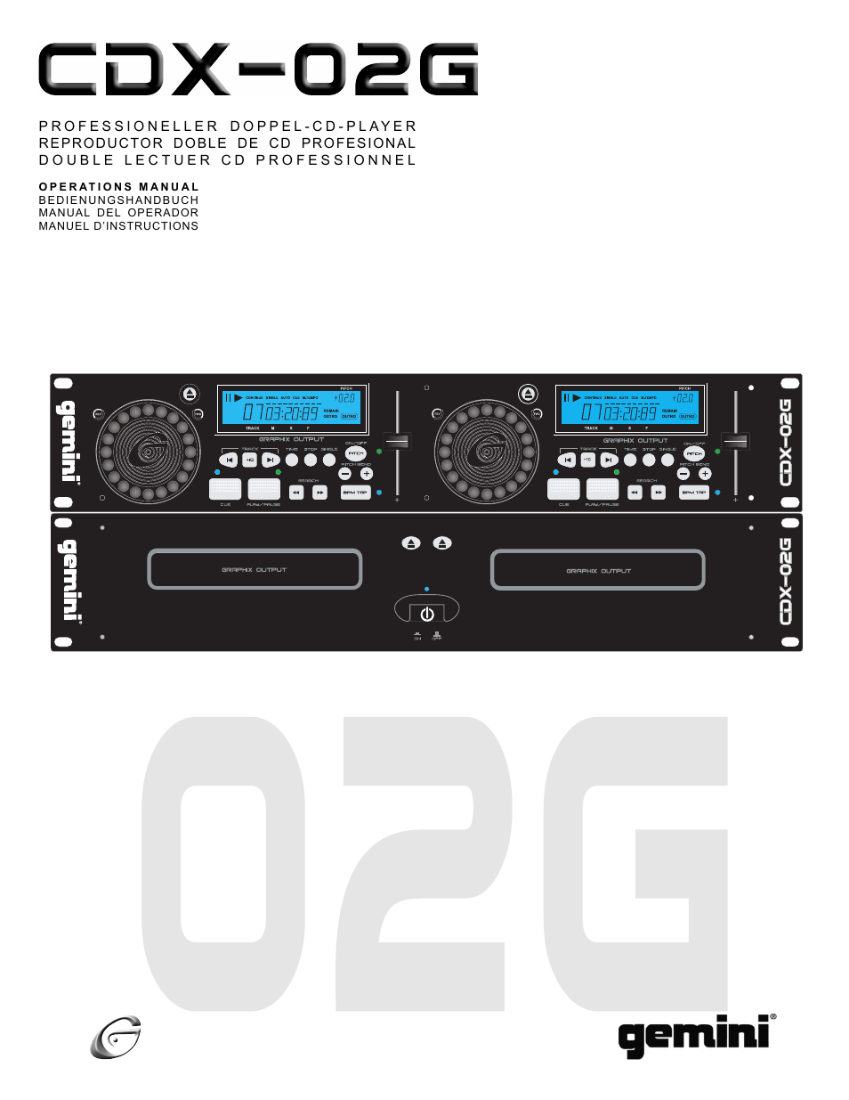 Gemini CDX-02G User Manual | 12 pages