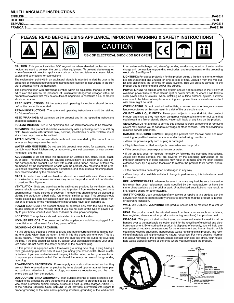 Caution | Gemini CDX-02G User Manual | Page 2 / 12