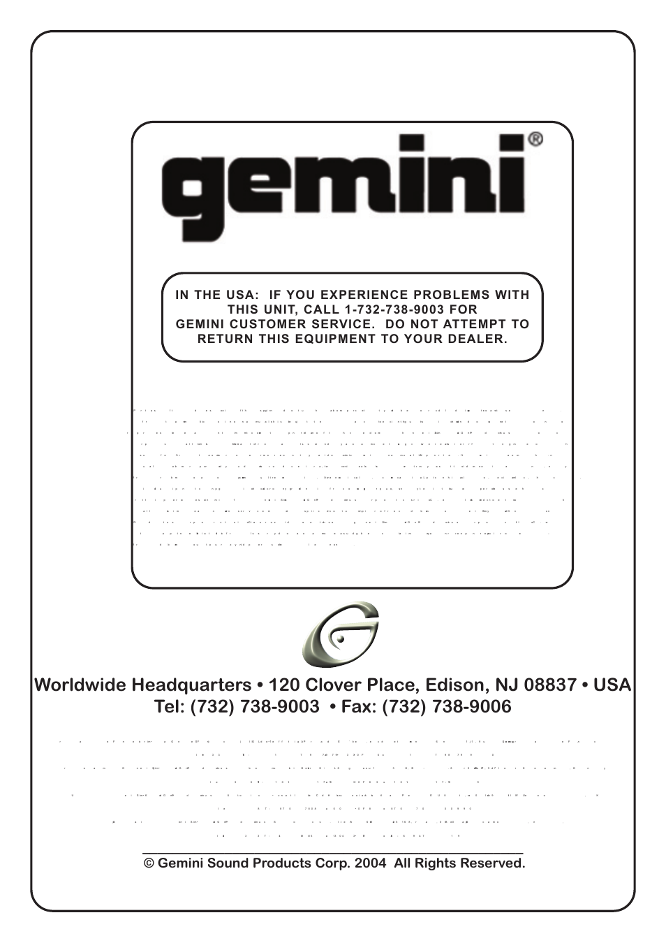 Gemini MX-02 User Manual | Page 12 / 12