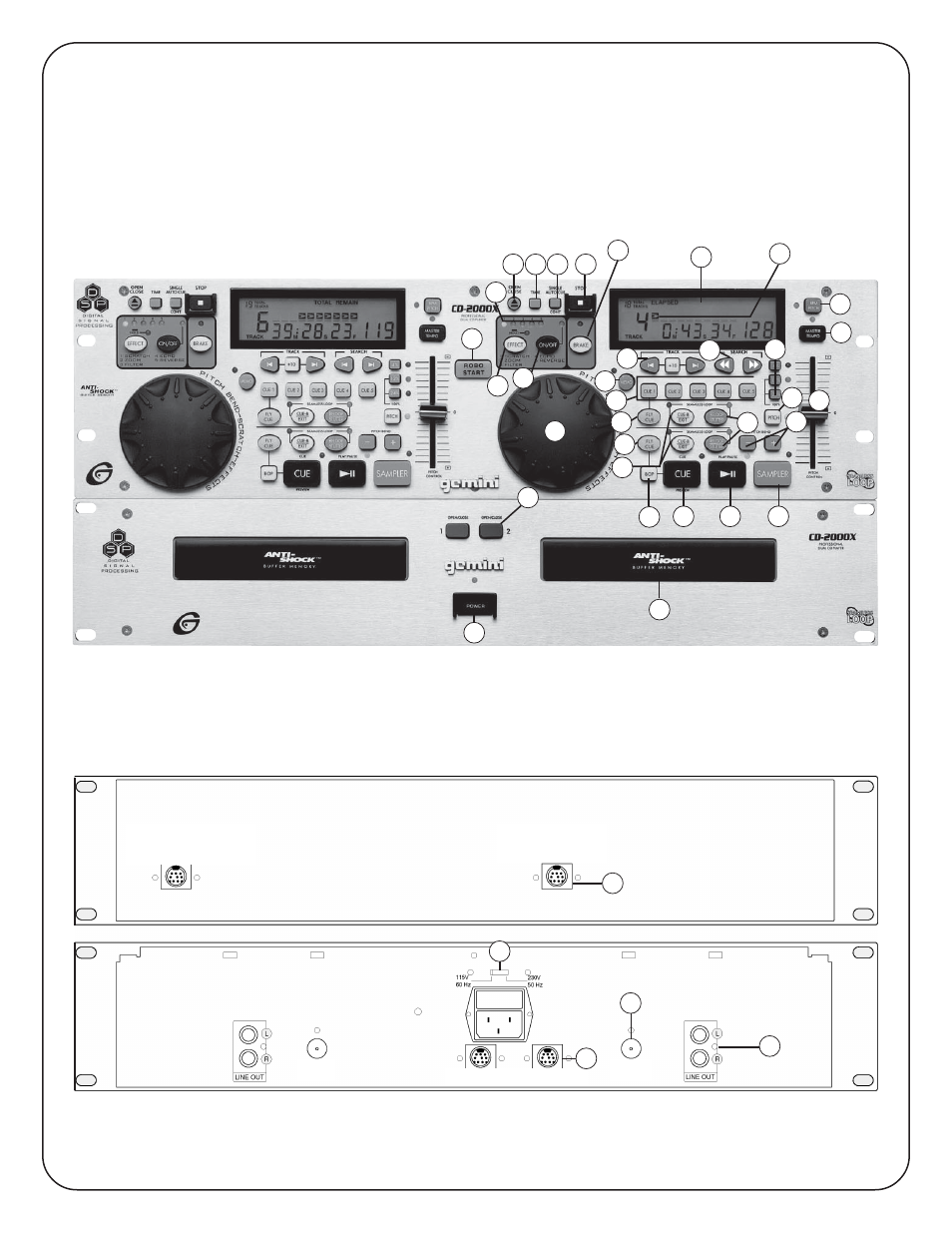 Cd-2000x | Gemini CD-2000X User Manual | Page 2 / 16