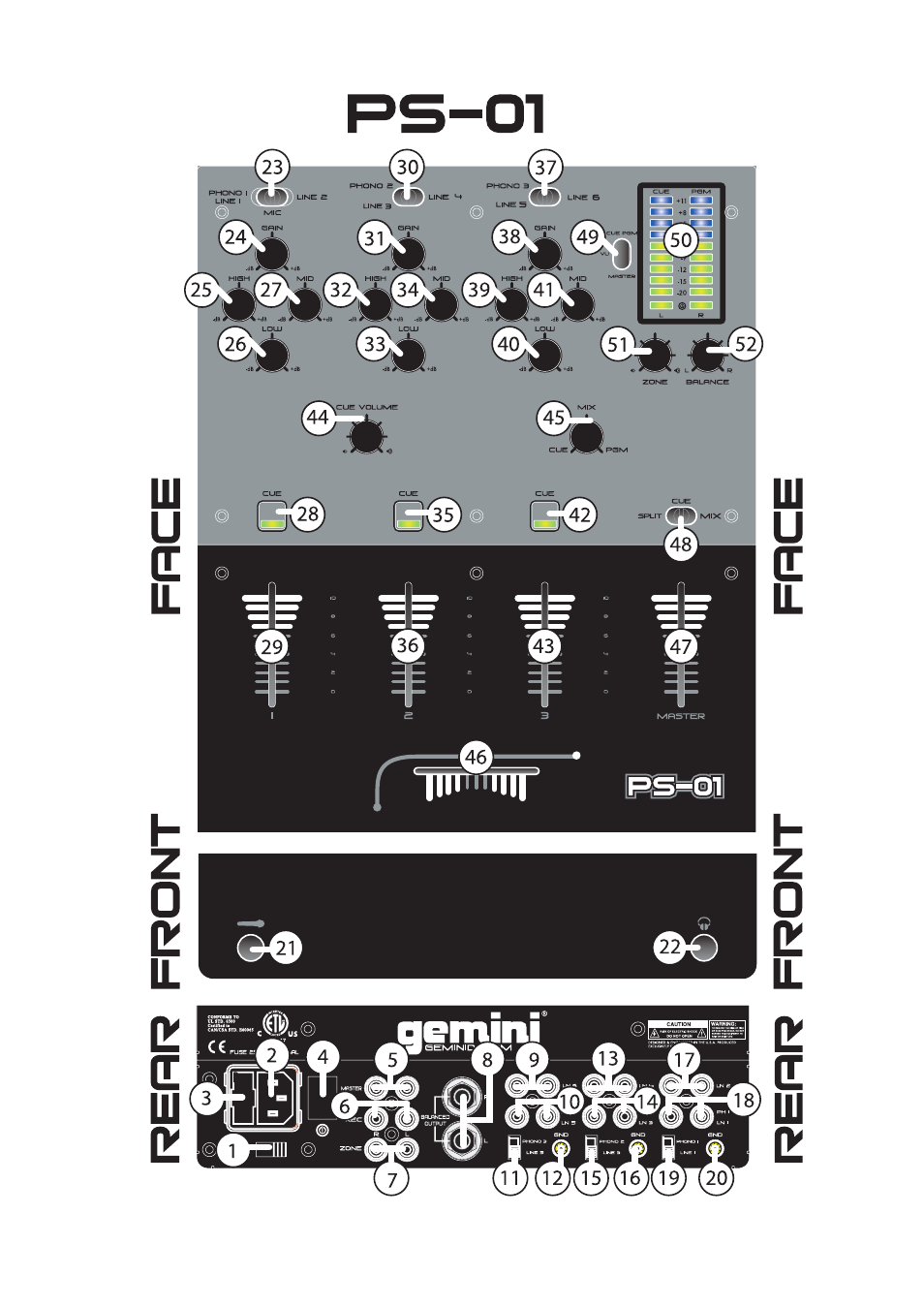 Gemini PS-01 User Manual | Page 3 / 12