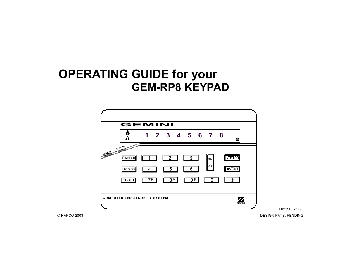 Gemini GEM-RP8 User Manual | 16 pages