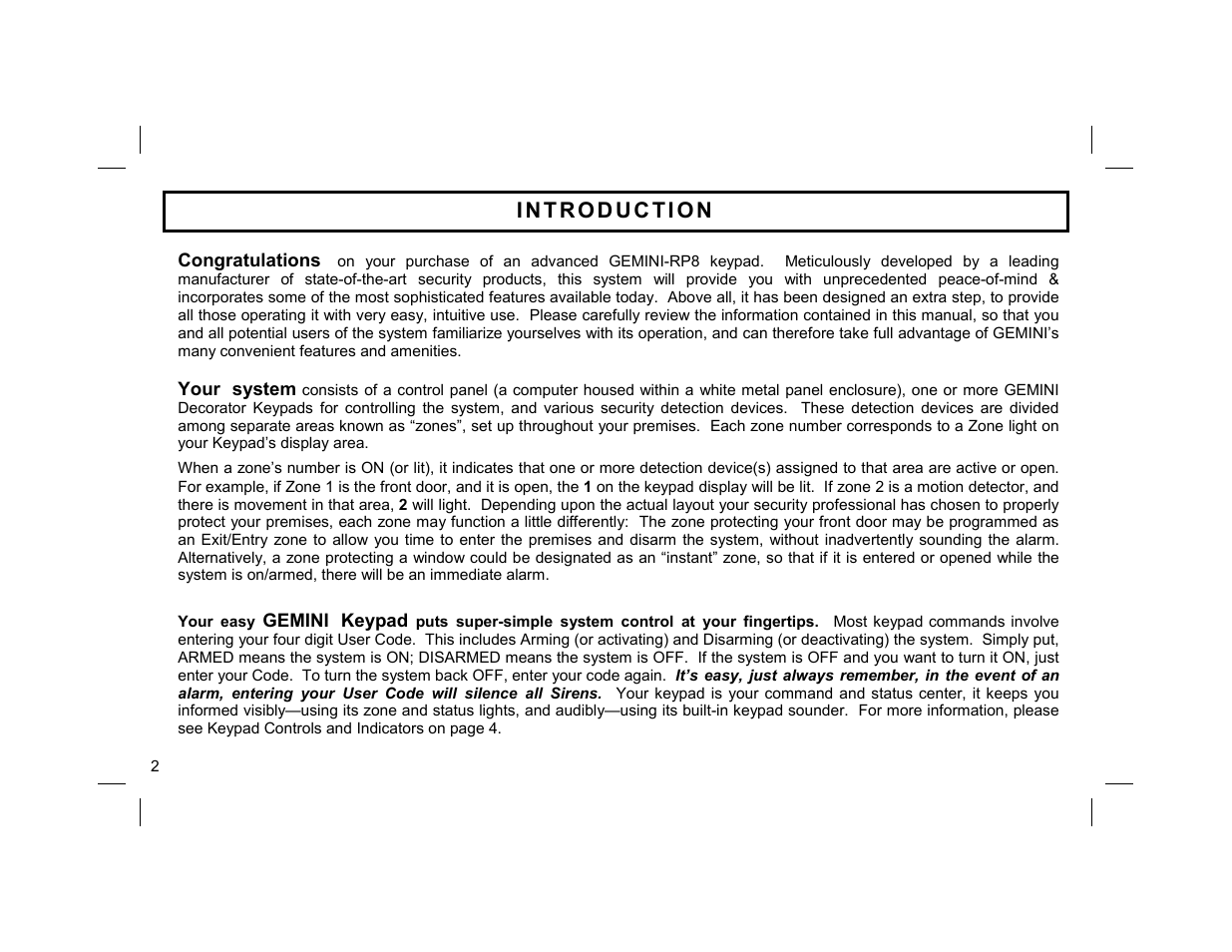 Gemini GEM-RP8 User Manual | Page 2 / 16