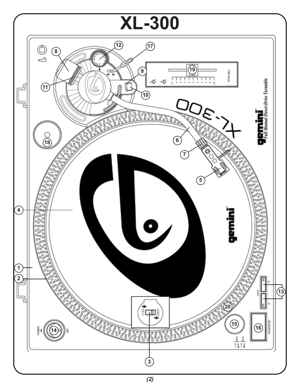 Xl-300 | Gemini XL-300 User Manual | Page 2 / 12