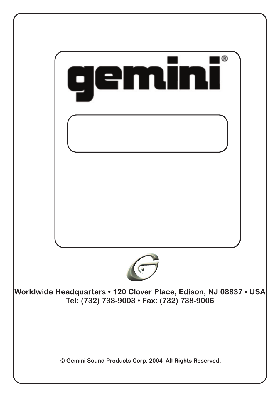 Gemini CDX-01 User Manual | Page 12 / 12