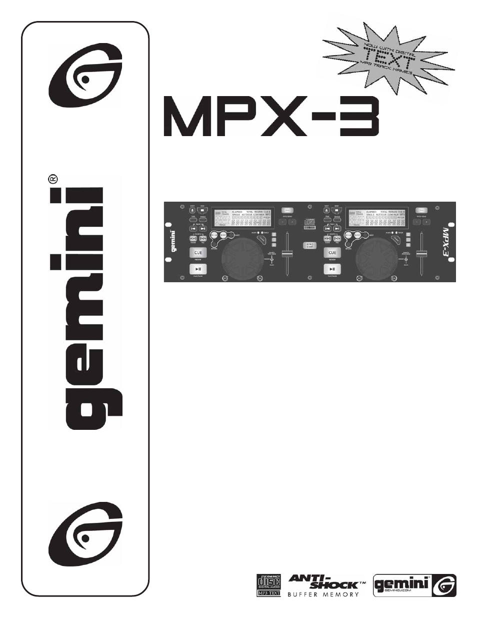 Gemini MPX-3 User Manual | 16 pages