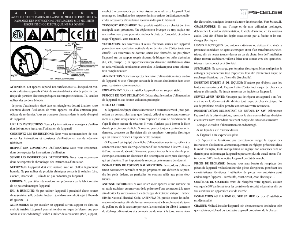 Ps-02usb | Gemini ps-02usb User Manual | Page 17 / 21