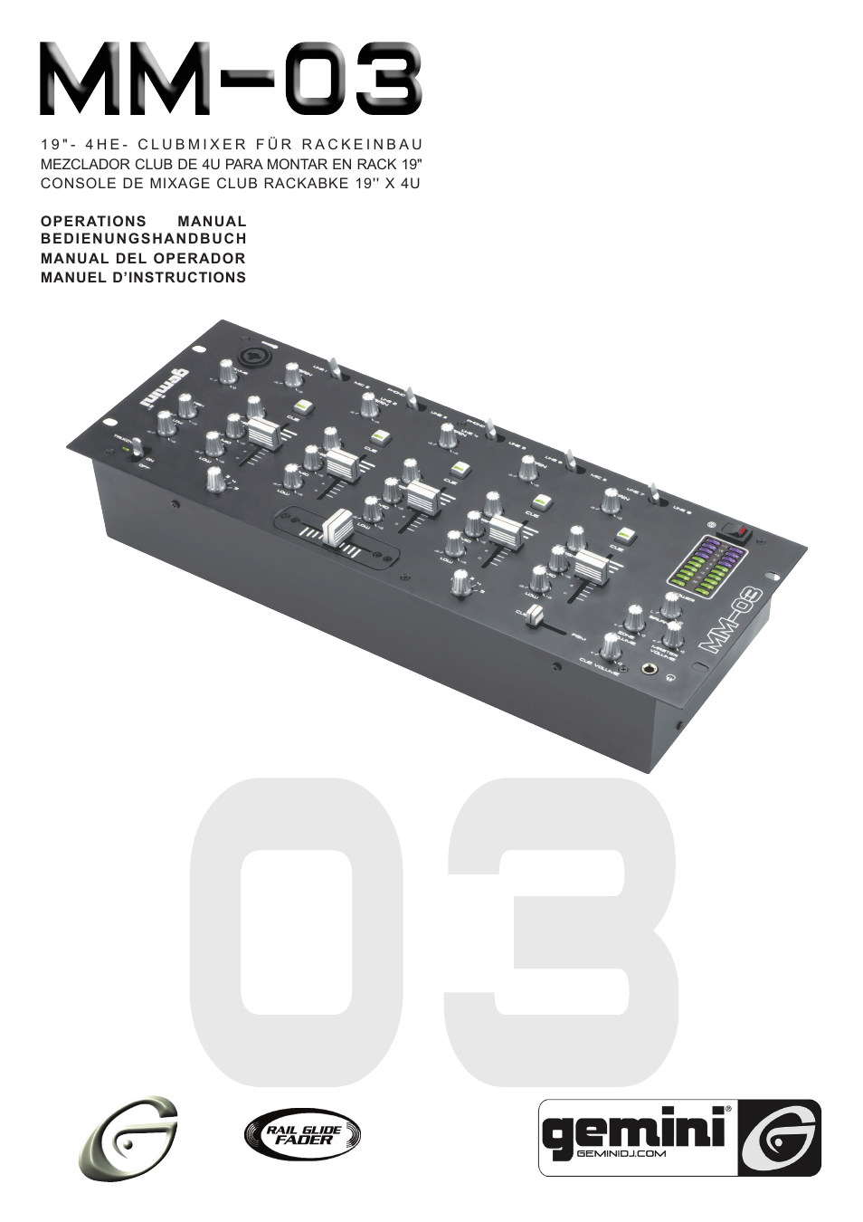Gemini MM-03 User Manual | 12 pages