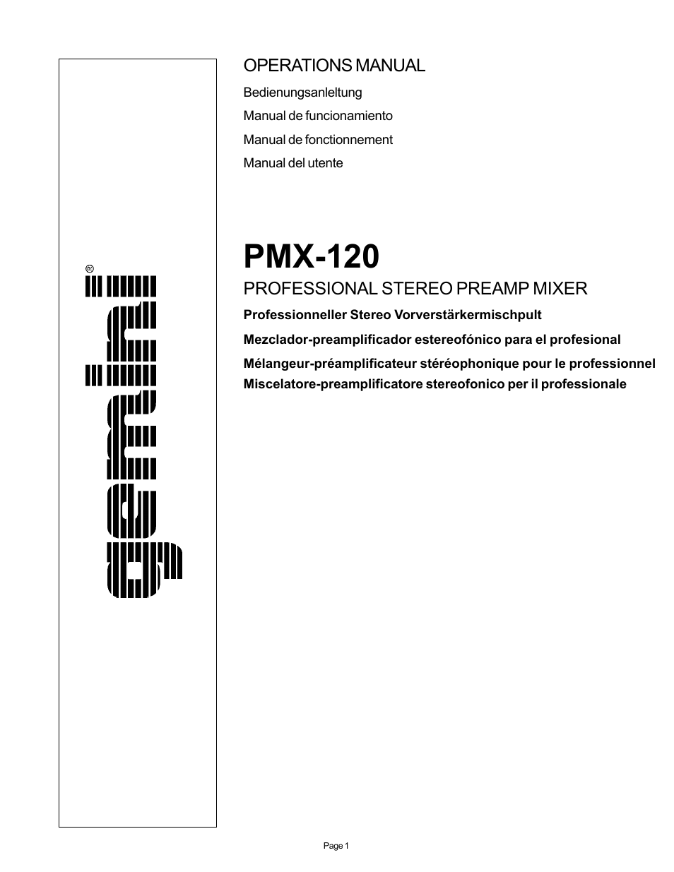 Gemini PMX-120 User Manual | 12 pages