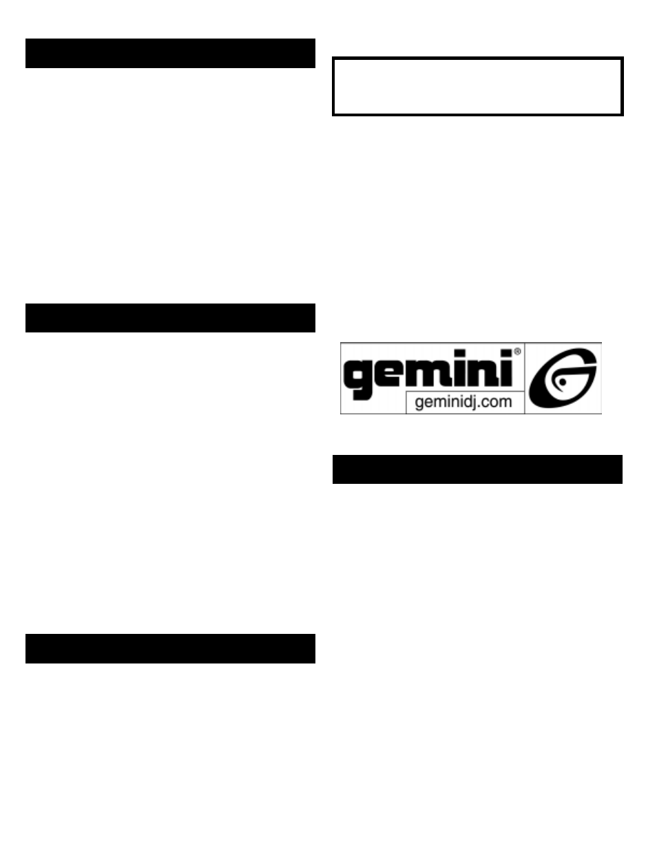 C a u tio n s | Gemini EX-26 User Manual | Page 4 / 19