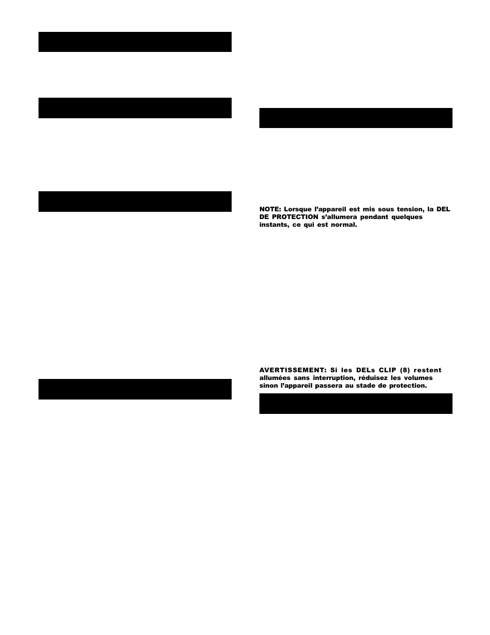 Introduction, Caractéristiques, Avertissements | Connexions, Fonctionnement, Spécifications | Gemini XG-3001 User Manual | Page 6 / 8