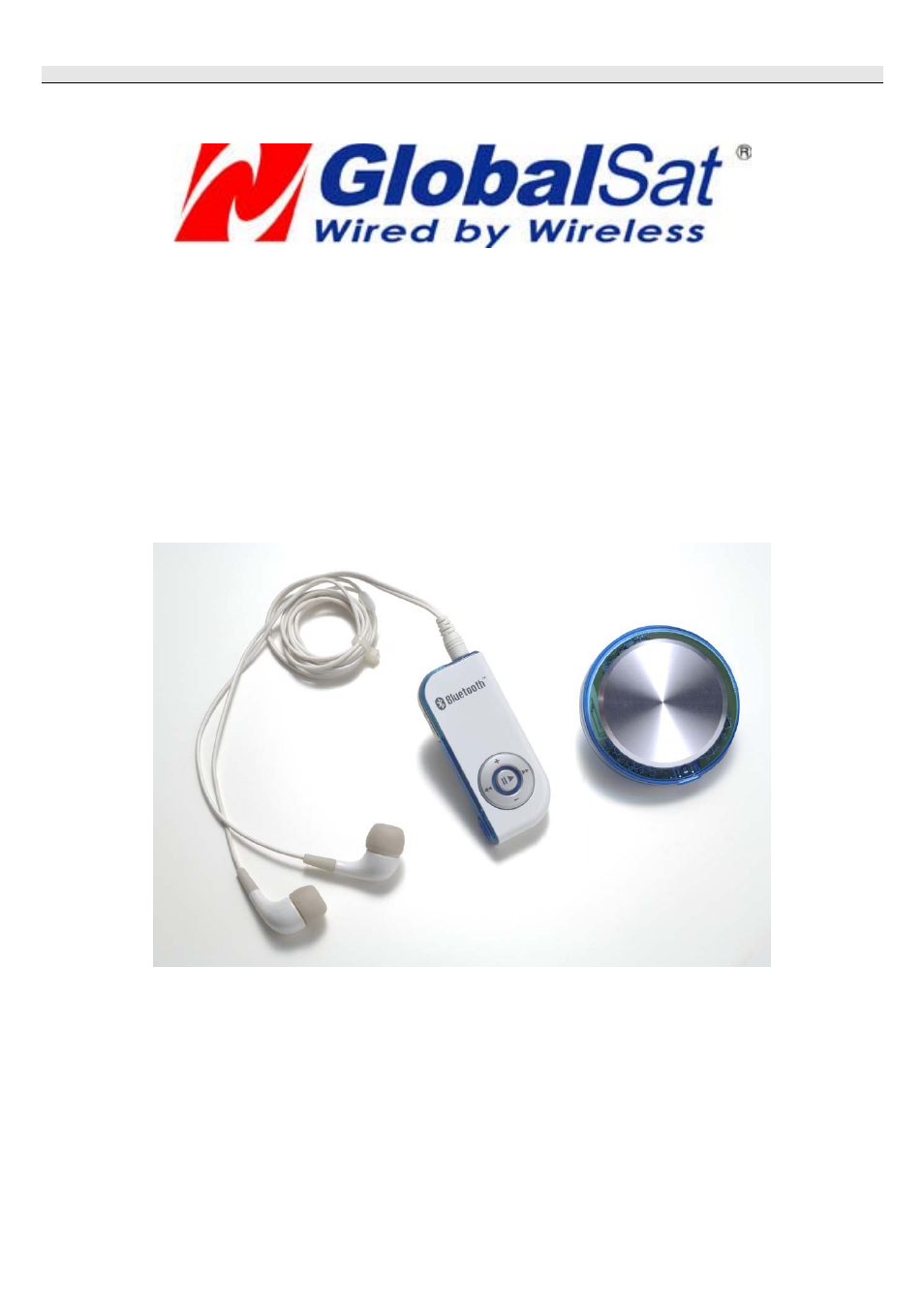 Globalsat Technology BTH-820 User Manual | 8 pages