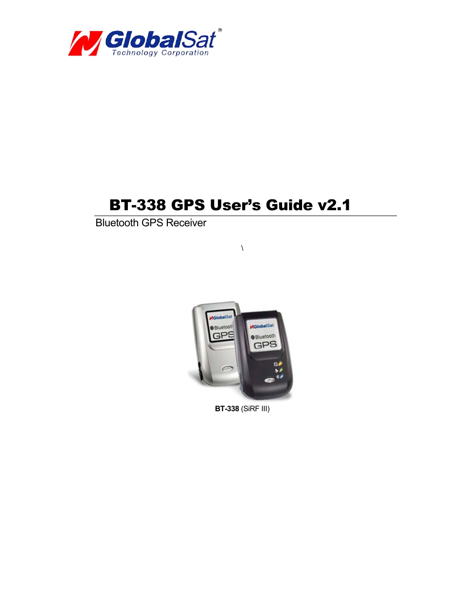 Globalsat Technology BT-338 User Manual | 14 pages