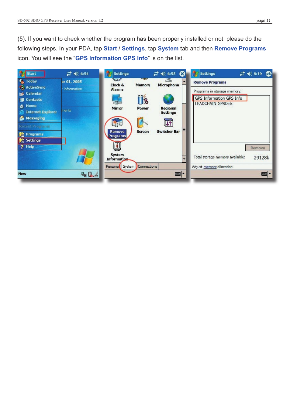 Globalsat Technology SD-502 SDIO User Manual | Page 11 / 12
