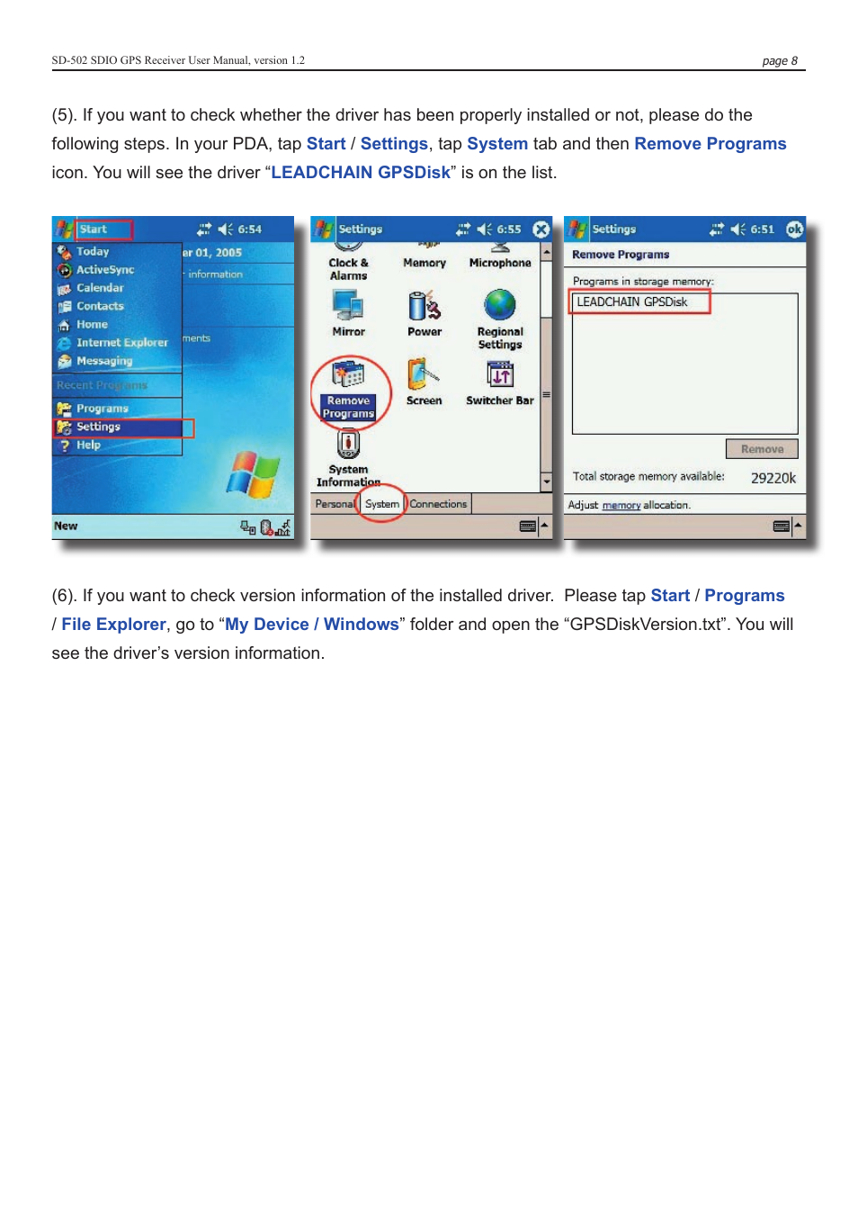 Globalsat Technology SD-502 SDIO User Manual | Page 8 / 12
