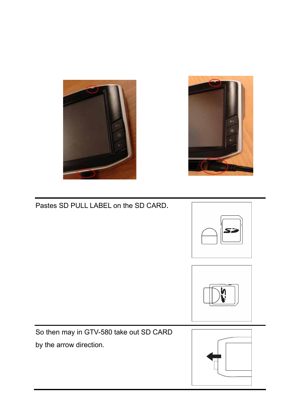 Charging your gtv-580, Sd card sticker | Globalsat Technology GTV-580 User Manual | Page 15 / 54