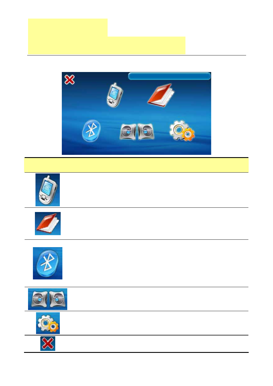 Chapter 4 bluetooth handsfree, Bluetooth main screen | Globalsat Technology GTV-580 User Manual | Page 29 / 54