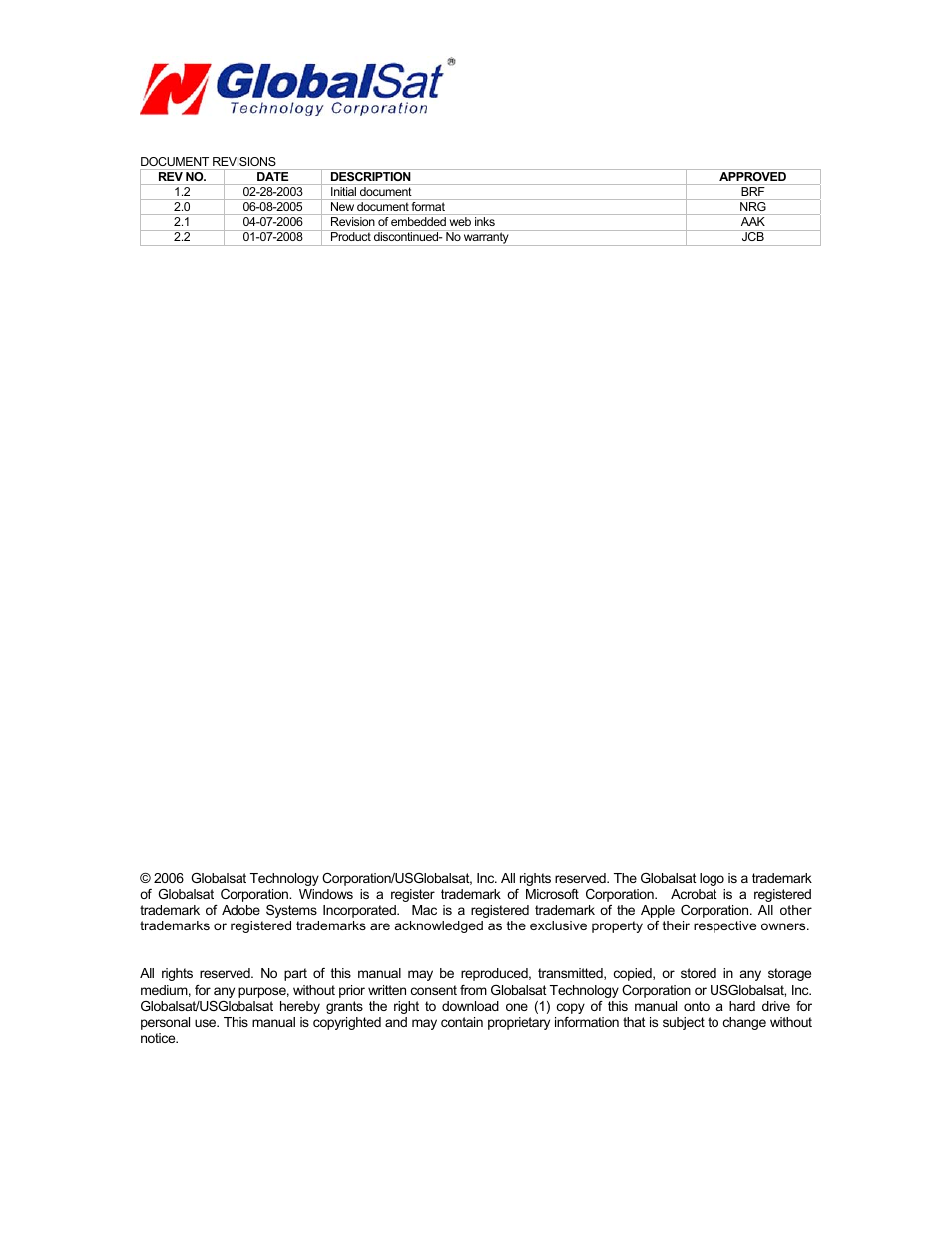 Globalsat Technology Globalsat BU-303 (SiRF II) User Manual | Page 2 / 14