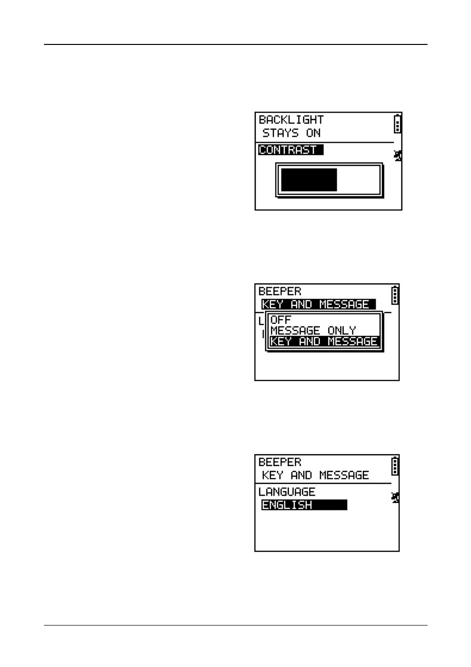 Adjust screen contrast, Setup beeper, Setup language | Globalsat Technology GH-615B User Manual | Page 28 / 44