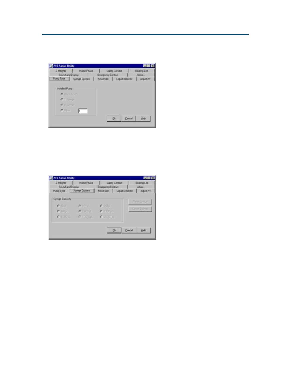 Pump type, Syringe options, Pump type -7 | Syringe options -7 | Gilson 215 User Manual | Page 47 / 112
