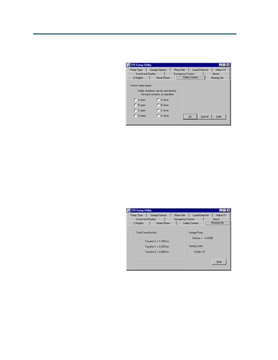 Safety contact, Bearing life, Safety contact -14 | Bearing life -14 | Gilson 215 User Manual | Page 54 / 112